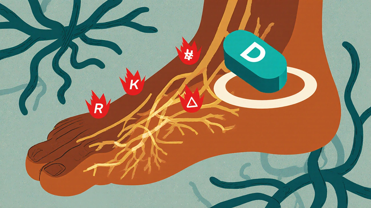 Foot nerves protected by a dapagliflozin pill against oxidative stress.
